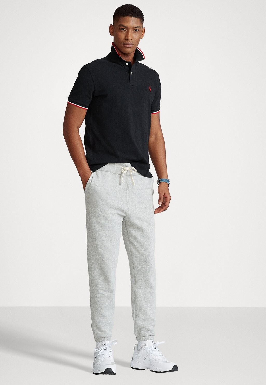 Поло РУБАШКА ПОЛО CUSTOM SLIM FIT MESH Polo Ralph Lauren, черный — фото 2