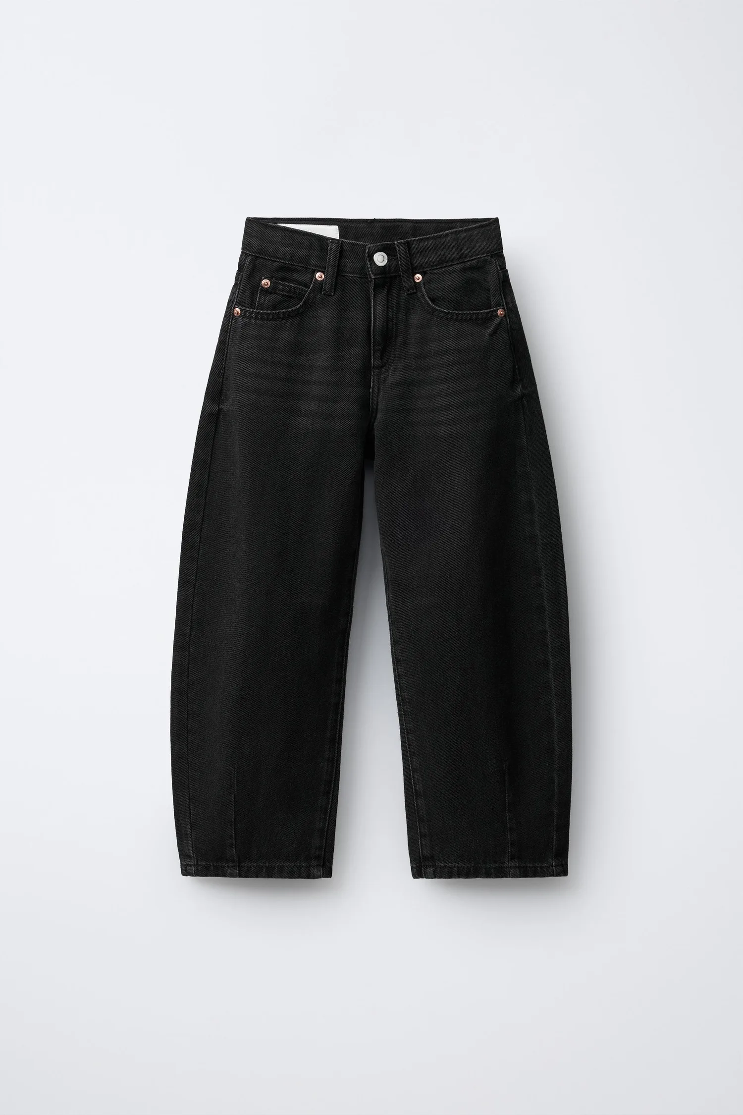 Бочковые джинсы Zara, черный
