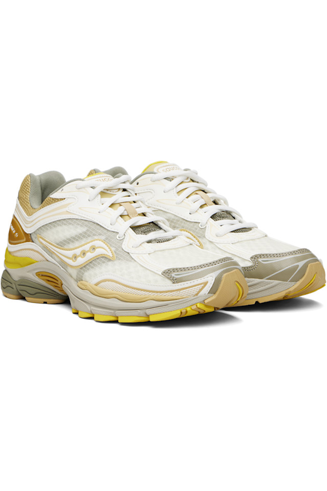 Saucony Бело-Желтые кроссовки Progrid Omni 9 — фото 4