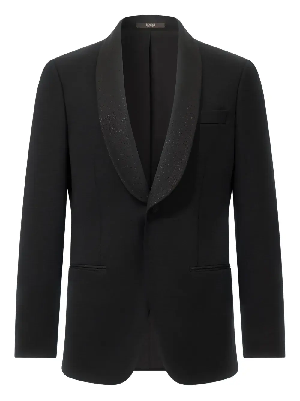 

Однобортный блейзер с шалевым воротником Boggi Milano, черный