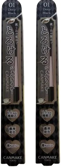 Подводка для глаз Canmake Creamy Touchliner 01 Deep Black, 2 шт