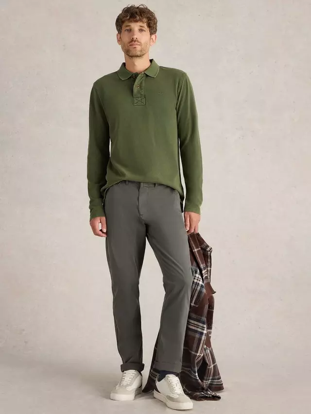 

Поло White Stuff Long Sleeve Utility, зеленый
