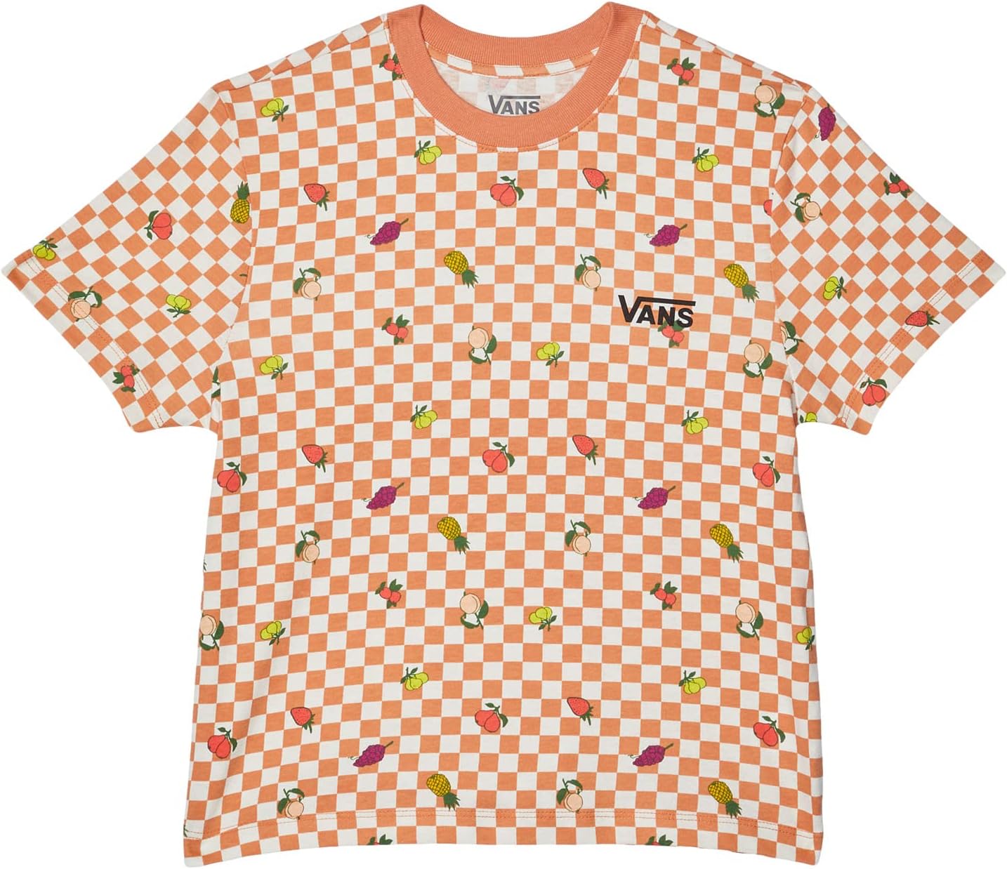 

Футболка Vans Kids Fruit Checker Boxy, цвет Sun Baked