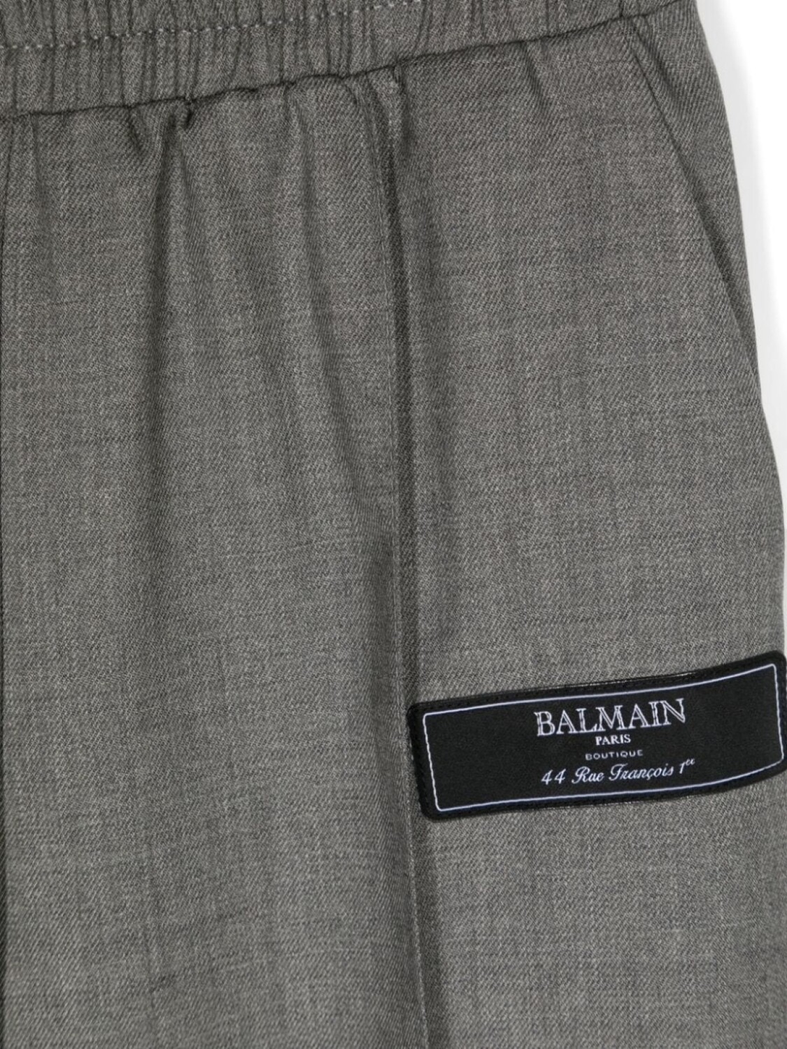Balmain Kids зауженные брюки средней посадки, серый — фото 3