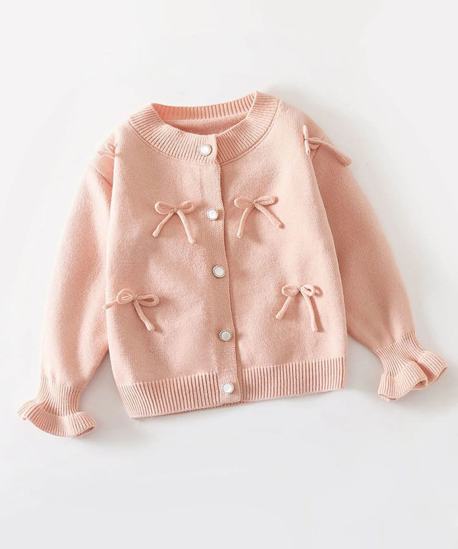 Кардиган с бантом в виде конфетной рукавицы Aimoha Kids, pink