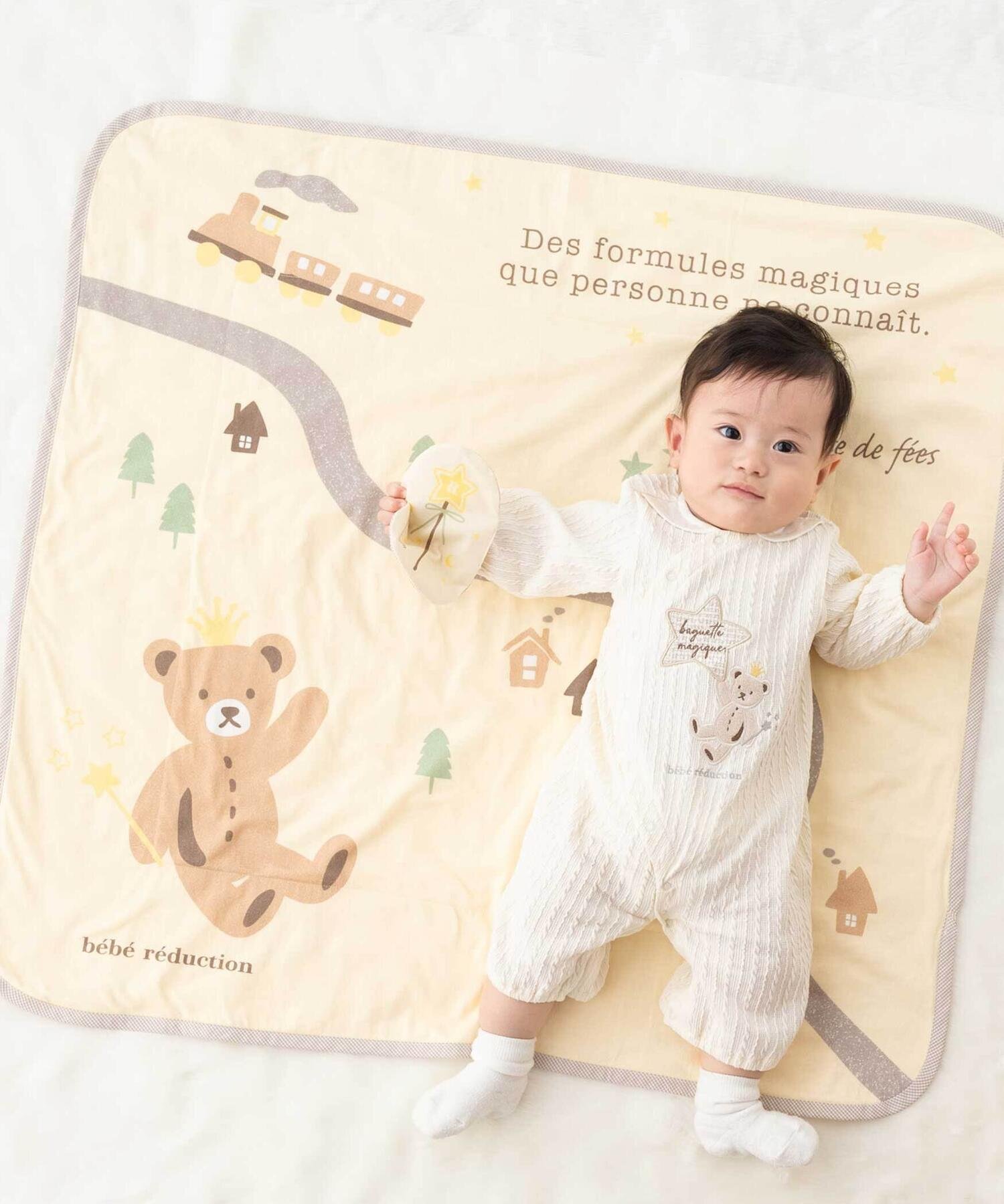 Костюм Пеленка и шуршащий набор с принтом медвежонка Лу. Fillot De Bebe Reduction, Beige