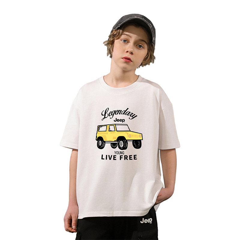 Футболка школьная Jeep белая — фото 4