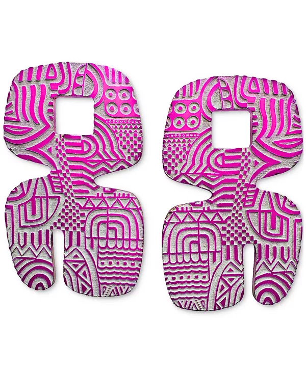 

Геометрические серьги Asha Swanky Designs, pink