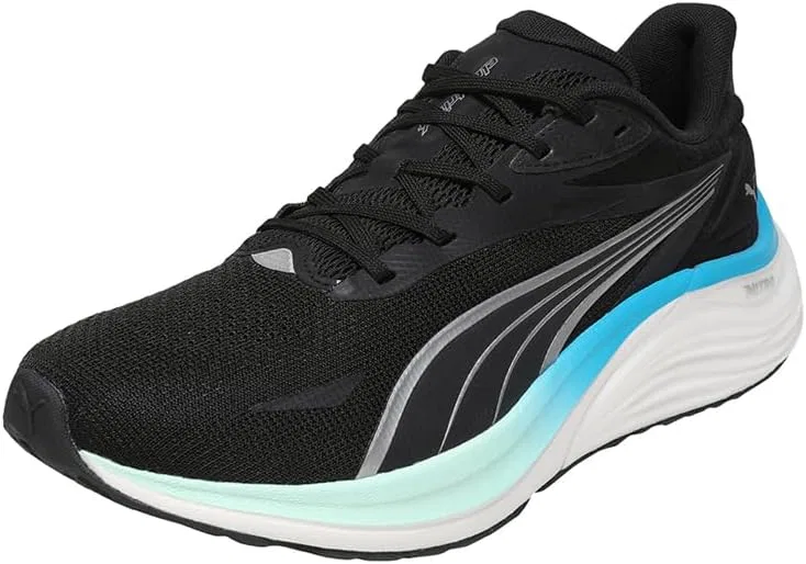Мужские кроссовки Puma Electrify Nitro 4 для бега по улицам, Black Mint Melt Speed Blue Green