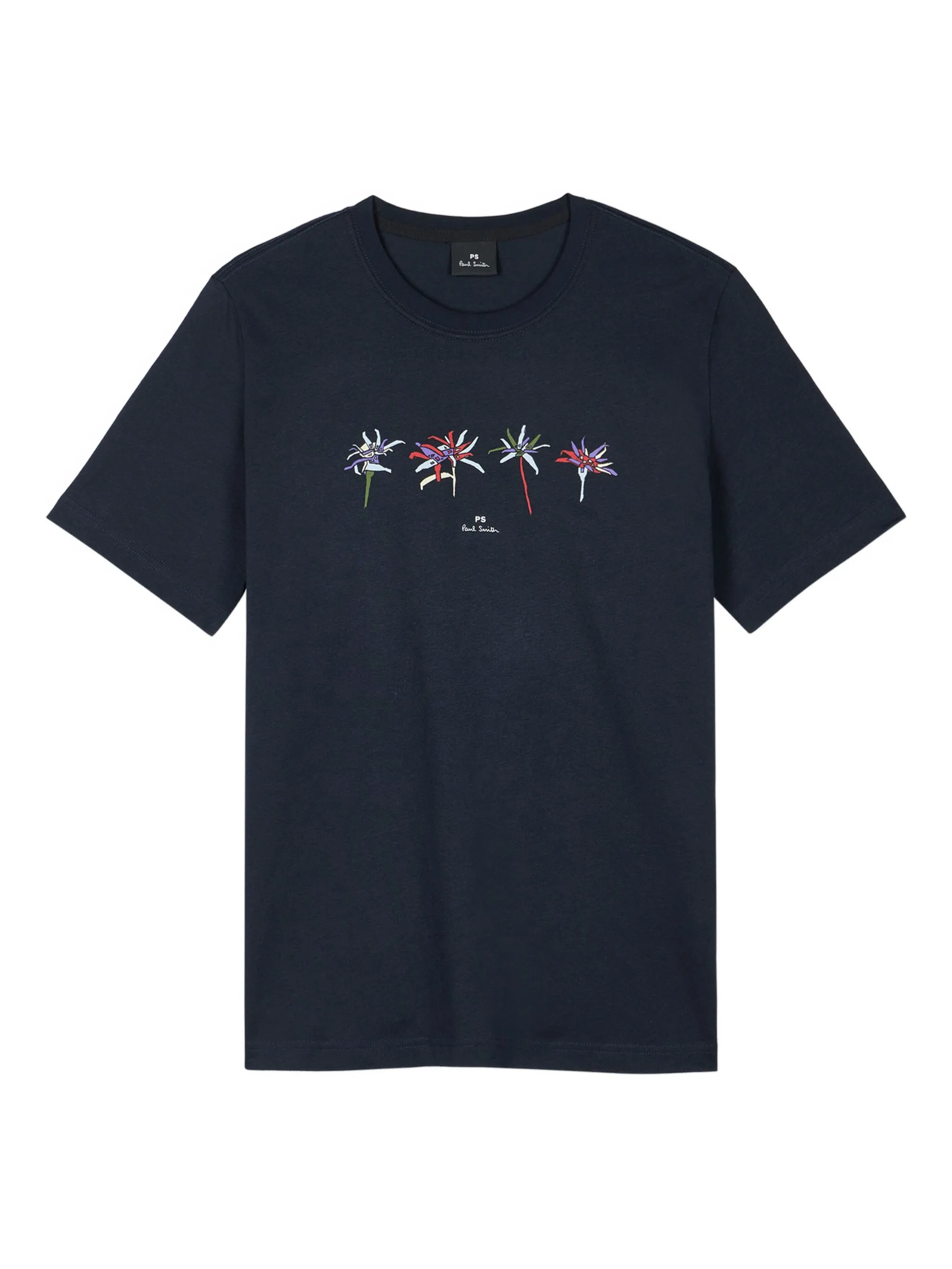 

Футболка с цветочным принтом Ps Paul Smith, черный