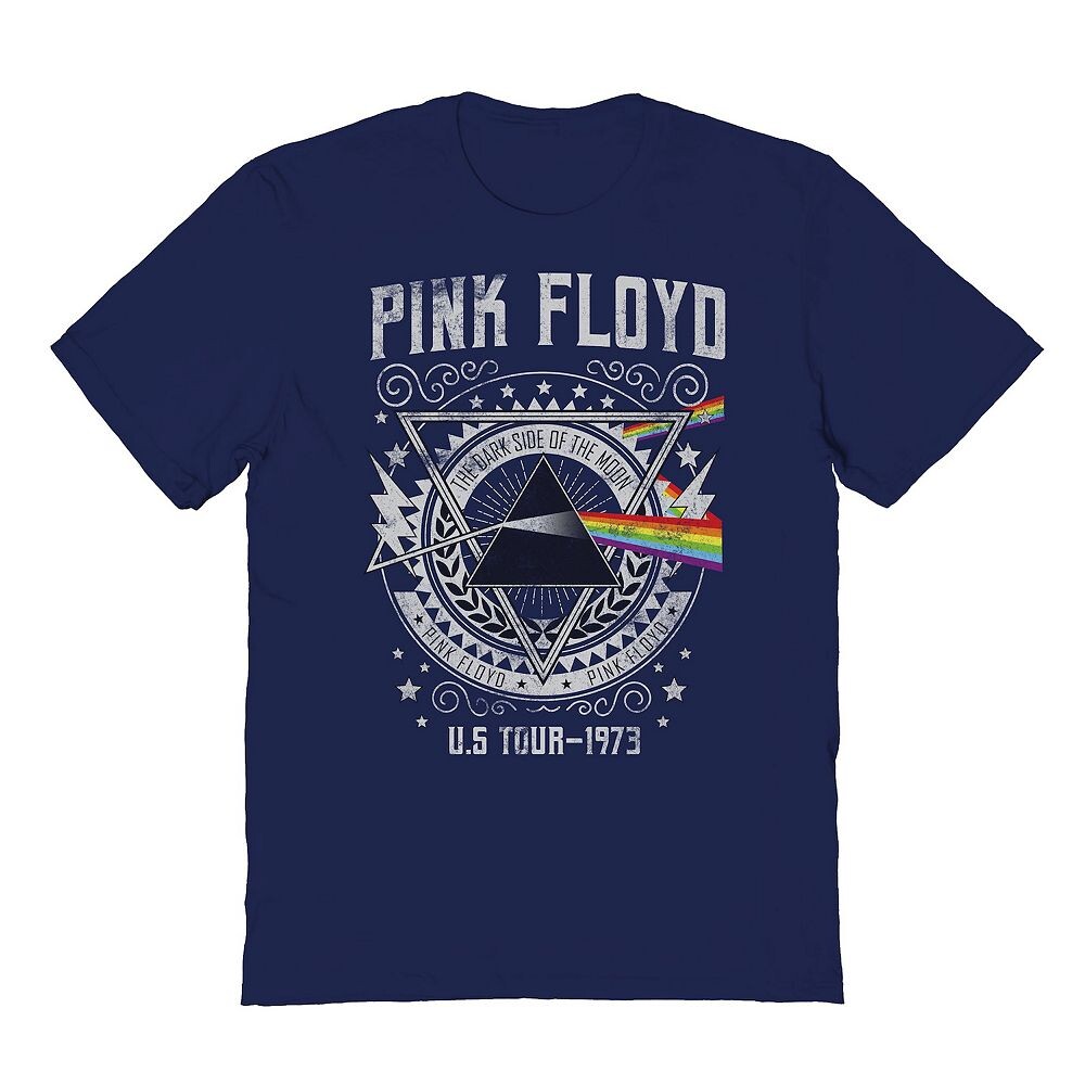 

Мужская футболка с рисунком Pink Floyd Tour Licensed Character, темно-синий
