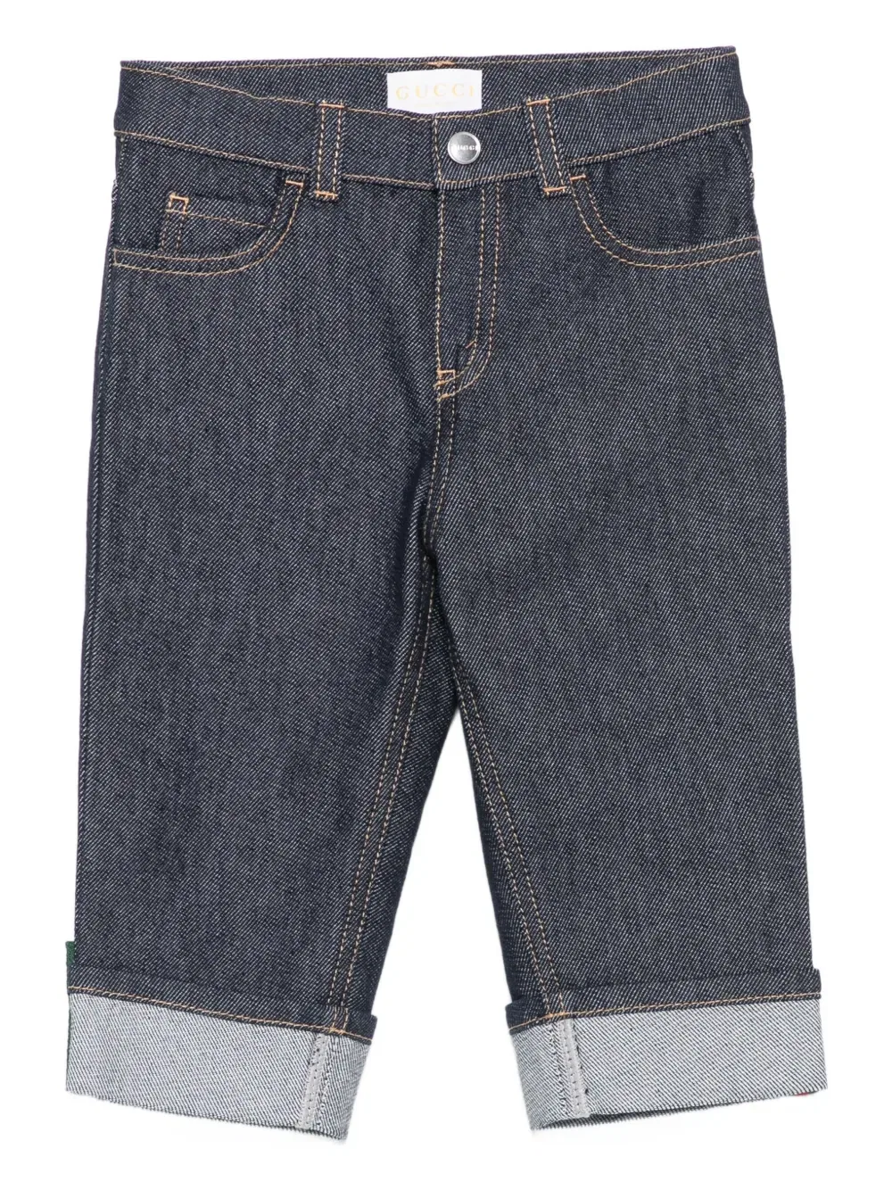 Джинсы Web-stripe Gucci Kids, синий