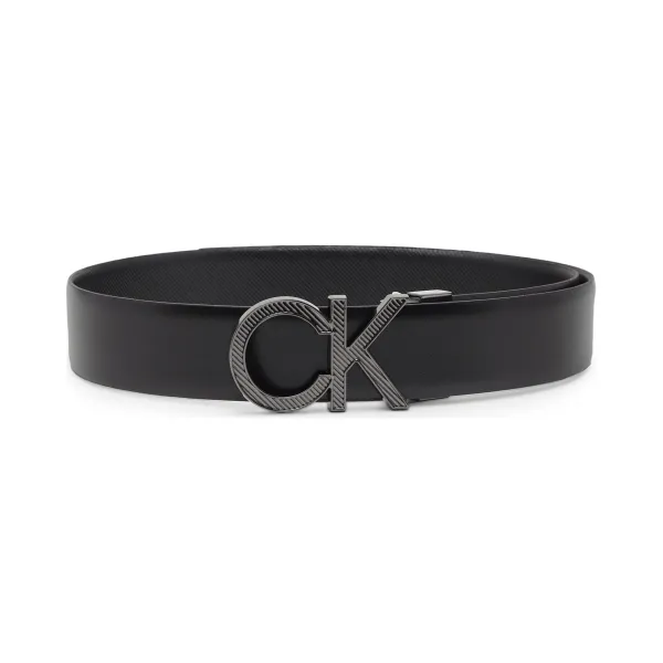 

Ремень кожаный adj/rev ck металлический диагональ 35мм Calvin Klein, черный