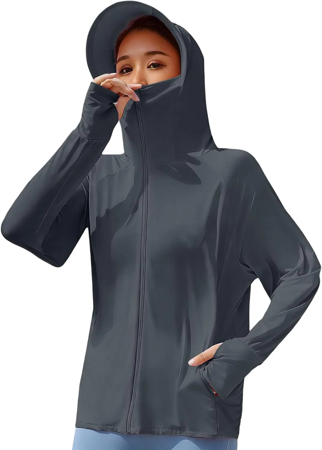 Женская ветровка UPF 50+ Athletic Hoodies, U002- Black