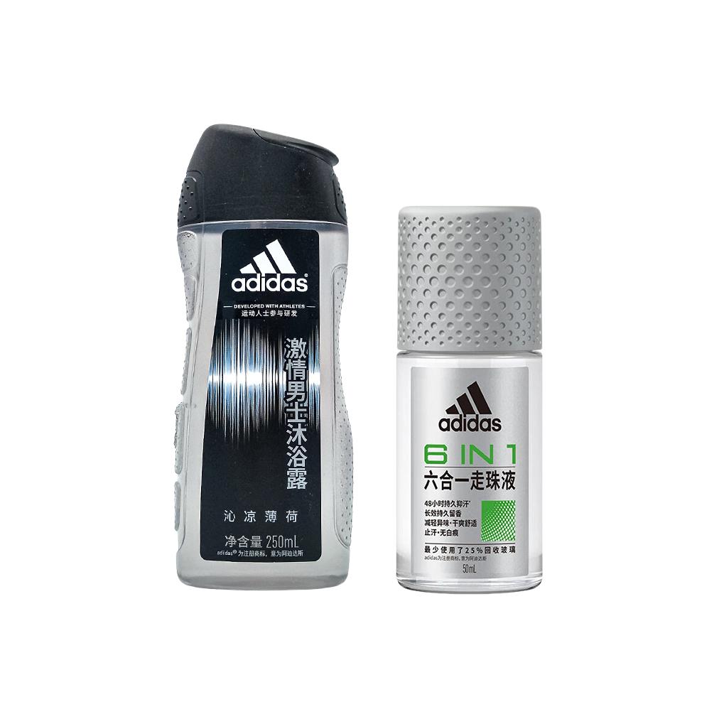 

Набор Passion Body Care для ухода за кожей успокаивающий ароматический антиперспирант 50мл + гель для душа 250мл Adidas