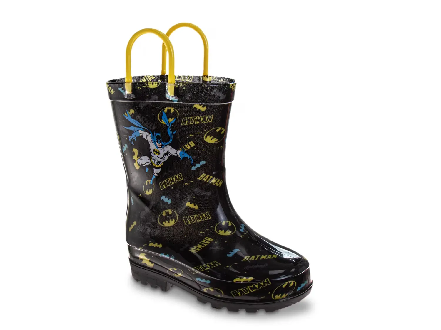 

Детские резиновые сапоги Batman Dc Shoes, Black/Yellow Batman Print