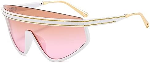 

Солнцезащитные очки-щитки One Piece для женщин, винтажные, увеличенного размера, в полуободковой оправе, в полоску, мужские, цвета шампанского, черные MTZJH, White Tea Pink