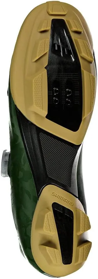Велосипедные кроссовки SHIMANO для взрослых, унисекс, модель Modern RX6 (RX600), зеленые, размер 46, зеленый — фото 2