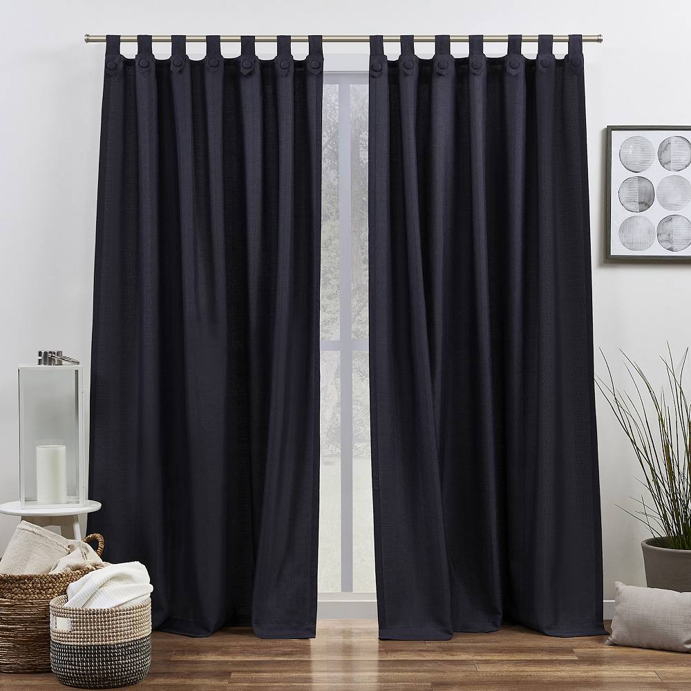 

Эксклюзивные домашние шторы Loha Tuxedo Tab Top Curtain, комплект оконных штор с 2 панелями Exclusive Home, цвет Peacoat Blue