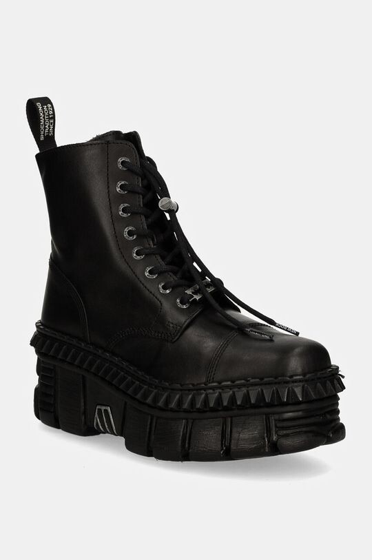 Кожаные мешки CRUST NEGRO + TOWER CASCO NEGRO New Rock, черный