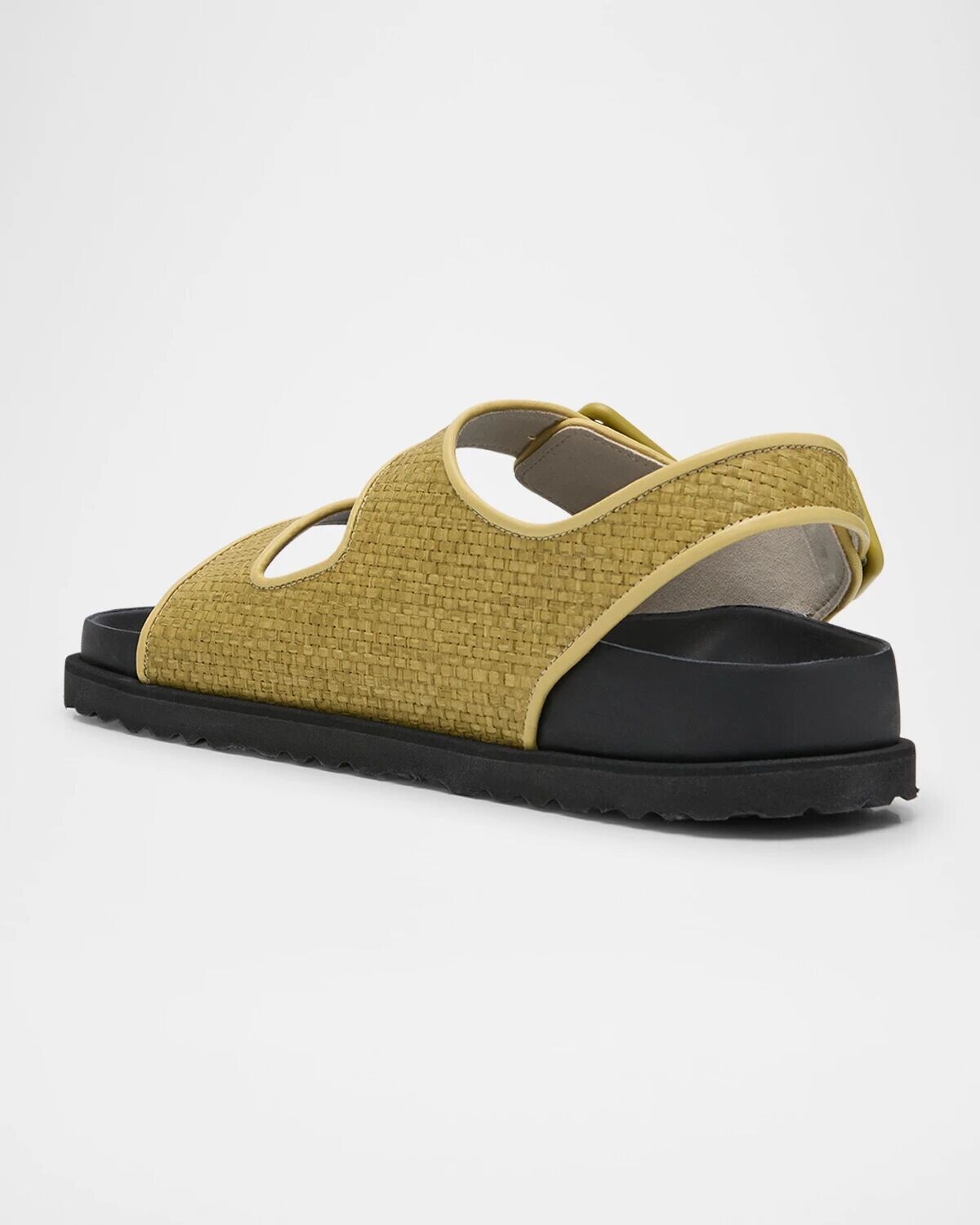 Босоножки Milano с ремешком на пятке и двойной пряжкой из рафии 1774 Birkenstock, цвет Golden Olive — фото 4