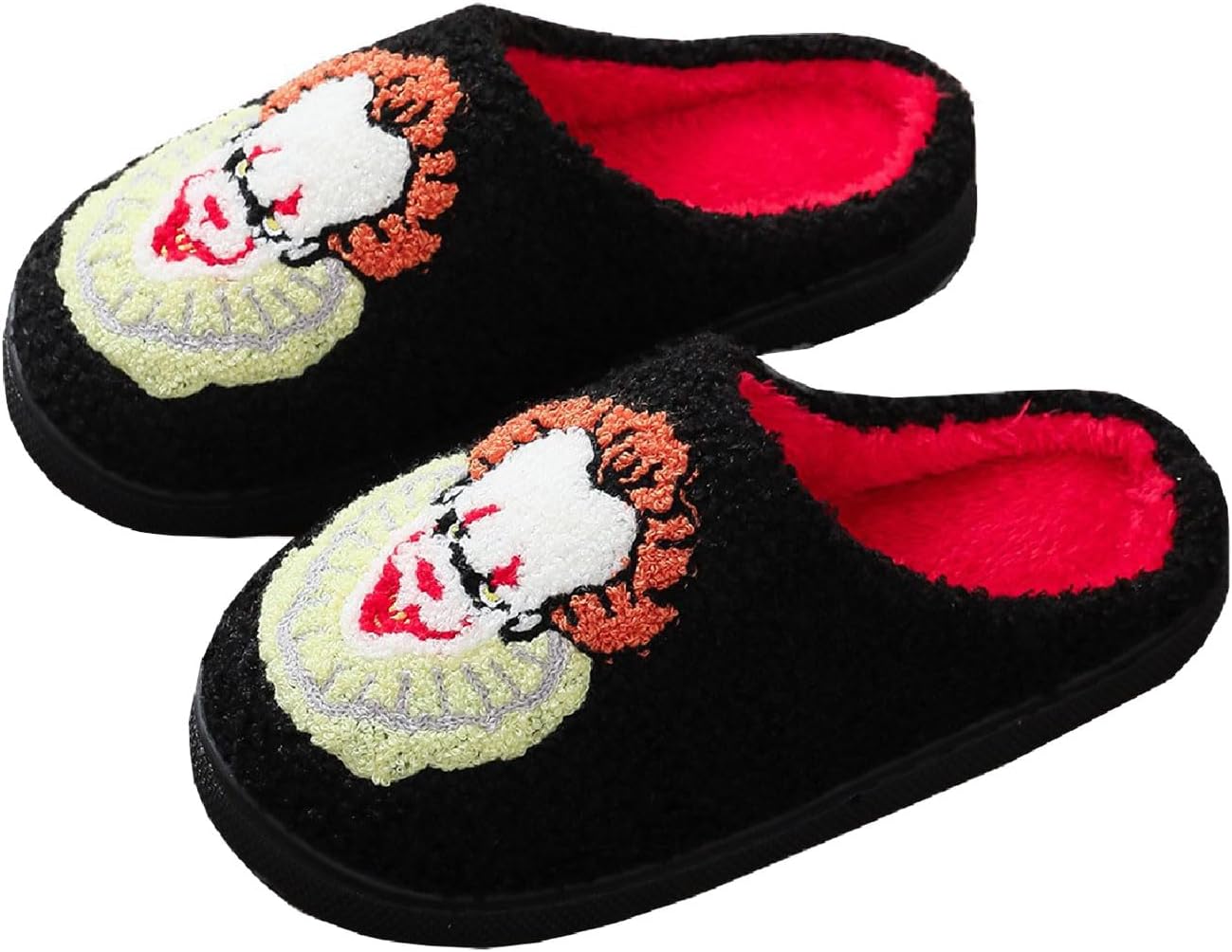 

Рождественские тапочки Titype, милые праздничные тапочки, теплые домашние тапочки для женщин и мужчин, пушистые тапочки для улицы и дома, тапочки для спальни, домашняя обувь для дам, черный