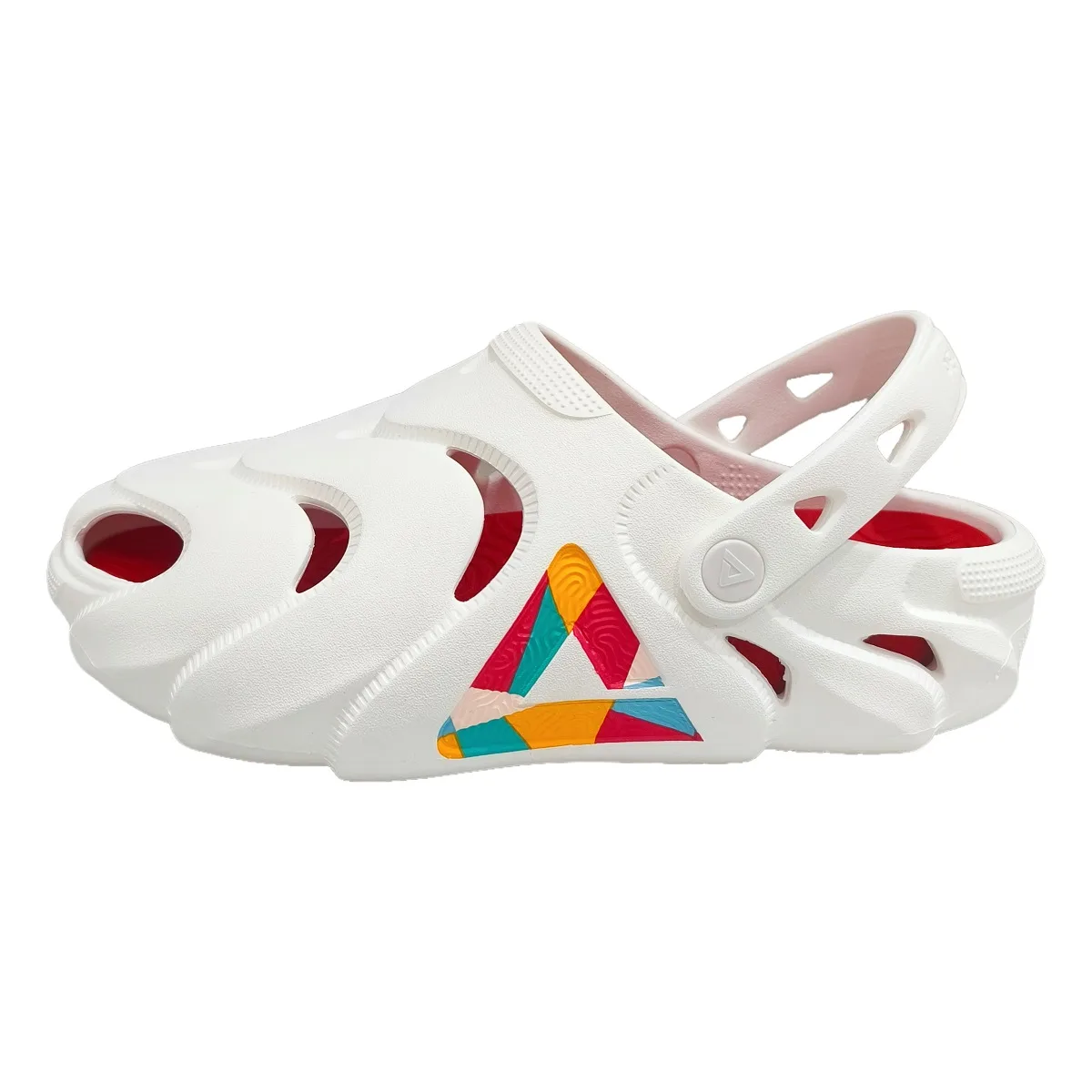 State Extremely Large Triangle 1.0 Kompanio EVA универсальные модные кроксы мужские PEAK, White Red (Runs Large, Suggestion: Size Down)