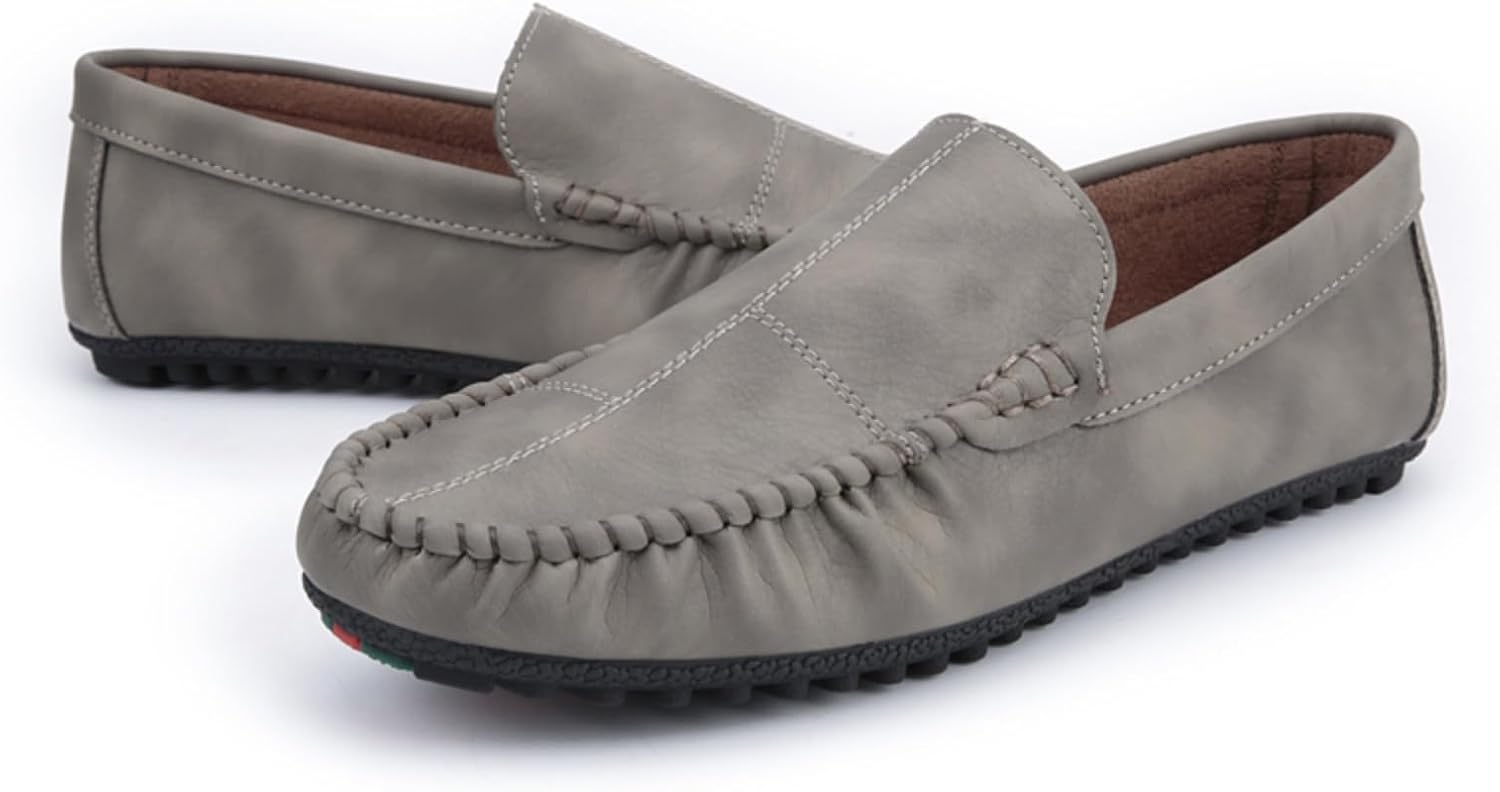 

Мужские лоферы-слипоны, мягкие повседневные кожаные, с декоративной строчкой на носке и коричневой подкладкой, гибкая нескользящая подошва для делового повседневного ношения и комфорта каждый день Kelibasi