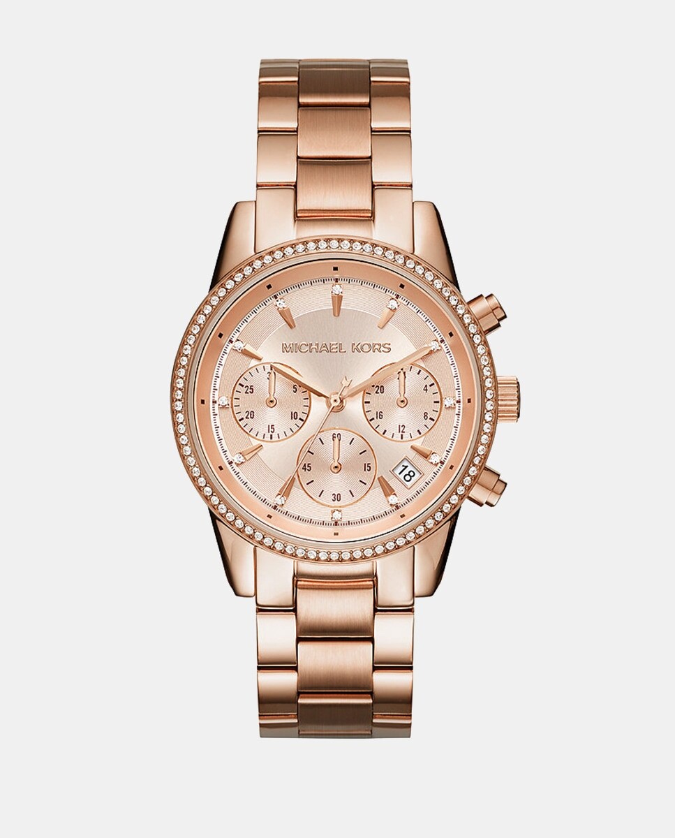 

Ritz MK6357 Женские часы с хронографом из розовой стали Michael Kors, розовый
