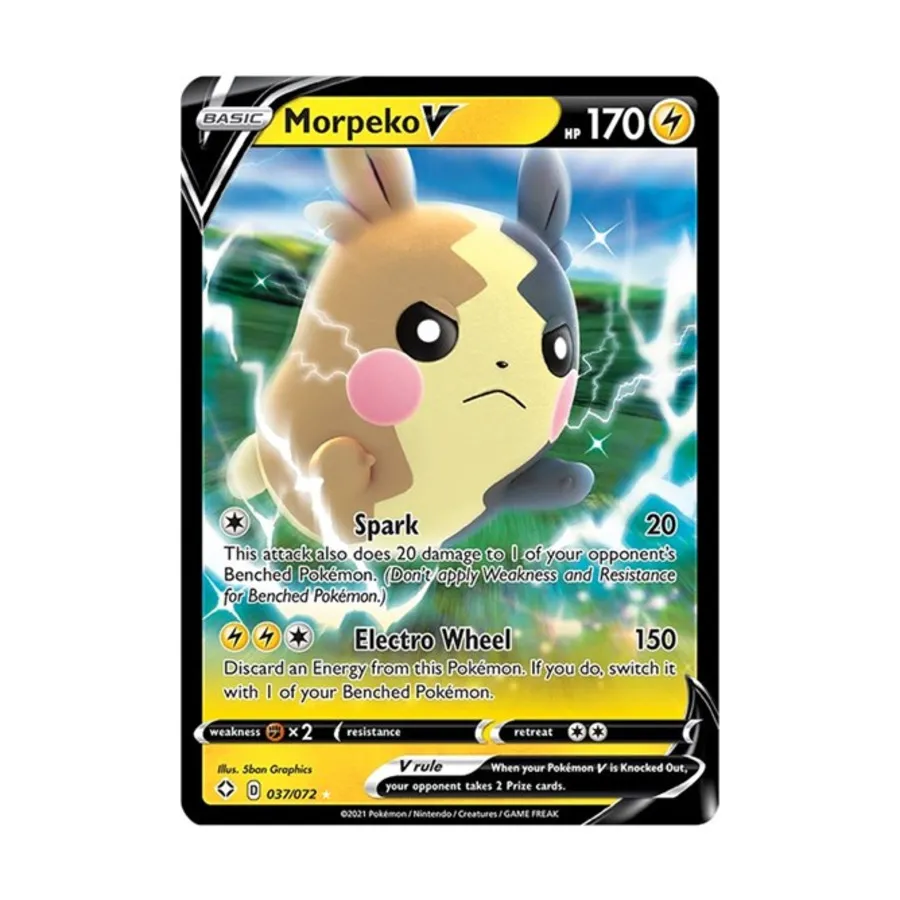 

CCG Морпеко В (UR) #037/072 (голографическая), Pokemon - Shining Fates - Singles