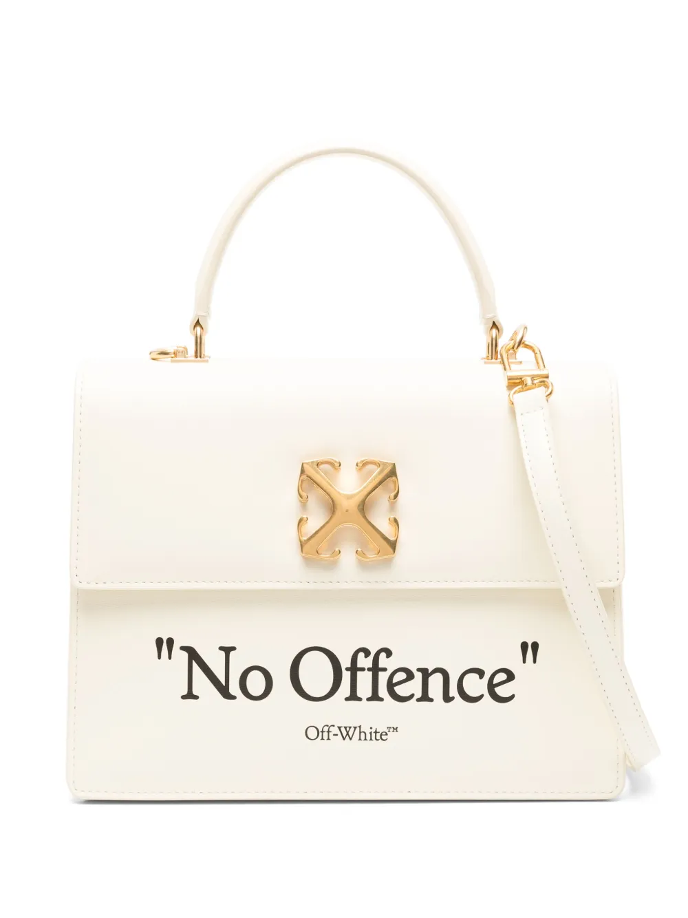 

Сумка-тоут Jitney из кожи OFF-WHITE, нейтральный
