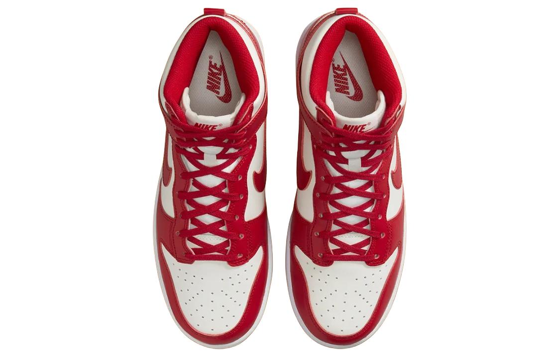 Nike Dunk High Sail Gym Red Gum Женские, Красный Белый Коричневый — фото 3