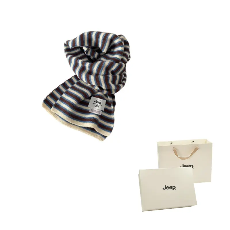 

Шарф из полиэстера Unisex Jeep, синий coffee stripes