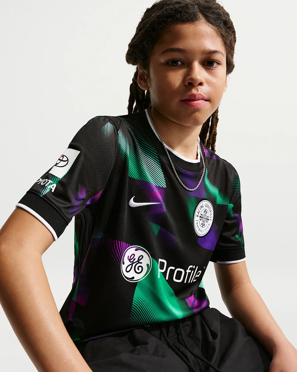 Большие детские Nike Dri-FIT NWSL Replica Jersey Racing Louisville FC Stadium Away, Mint Foam — фото 3