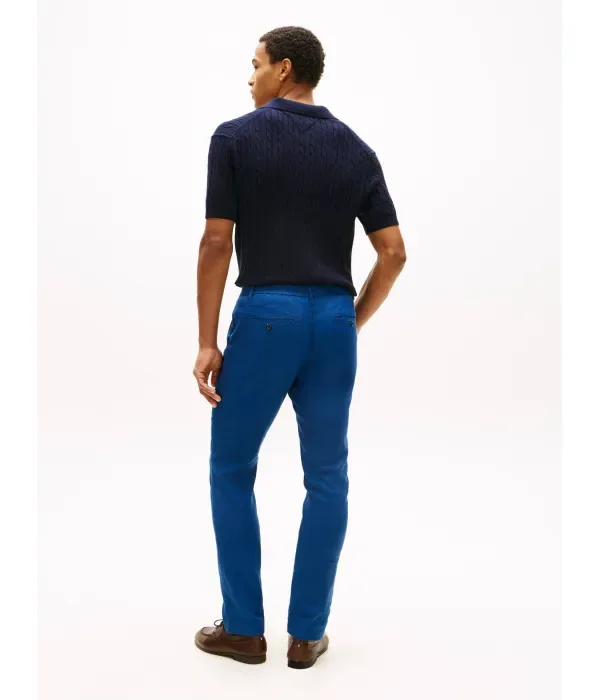 Льняные брюки-чиносы DENTON straight fit Tommy Hilfiger, синий — фото 3