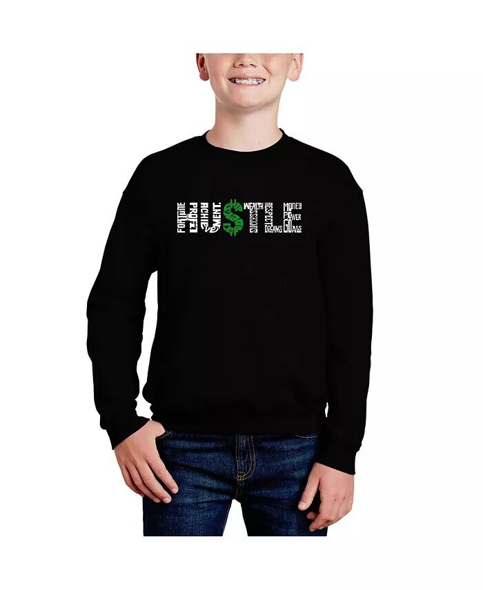 

Hustle — толстовка с круглым вырезом Big Boy's Word Art La Pop Art, черный