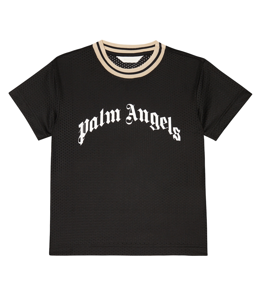 

Футболка с логотипом и сеткой Palm Angels Kids, Black White