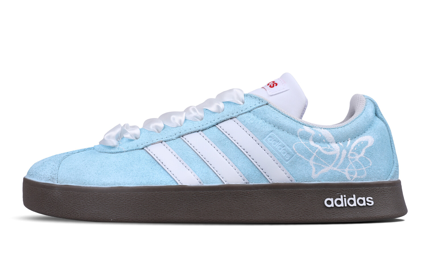 

Кроссовки adidas neo Vl Court Classic Skateboarding Shoes Unisex Low-top White/Royal Blue/Fern Green, синий