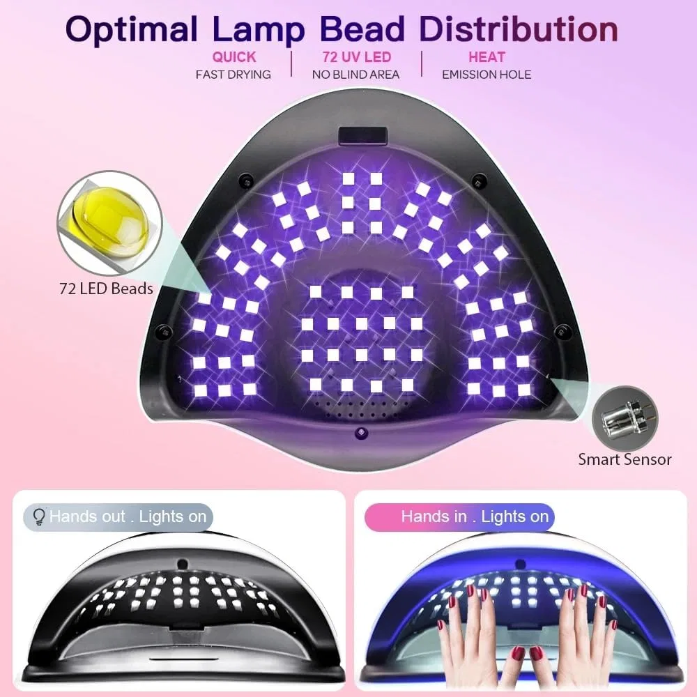 УФ LED лампа для сушки гель-лака 320 Вт с 72 светодиодами Beenle — фото 3