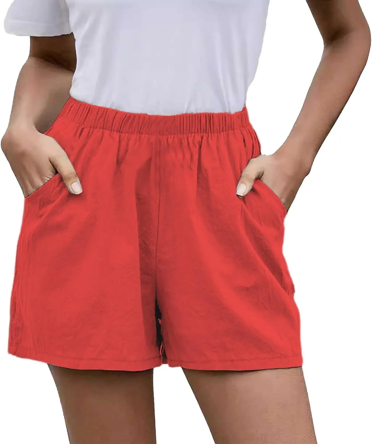 

Летние шорты для женщин Casual Elastic High Waisted Lounge Linen Kifszeury