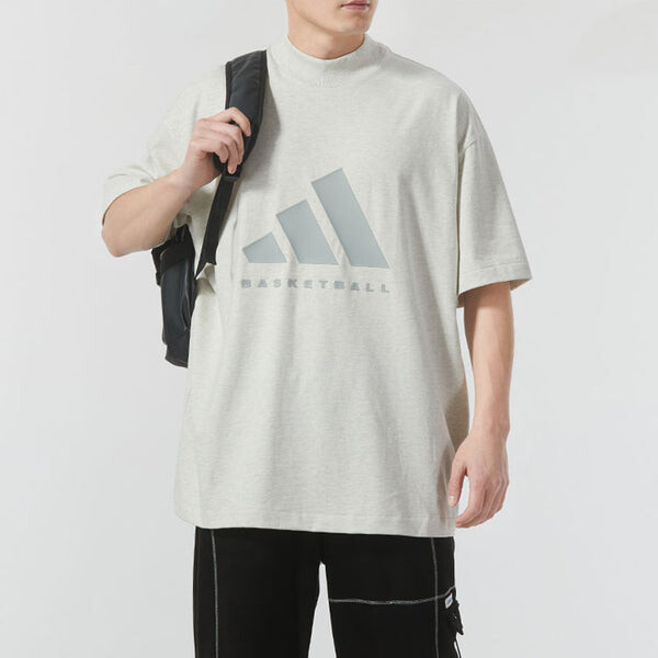 Футболка баскетбольные Футболка азиатские размеры Adidas, белый — фото 2