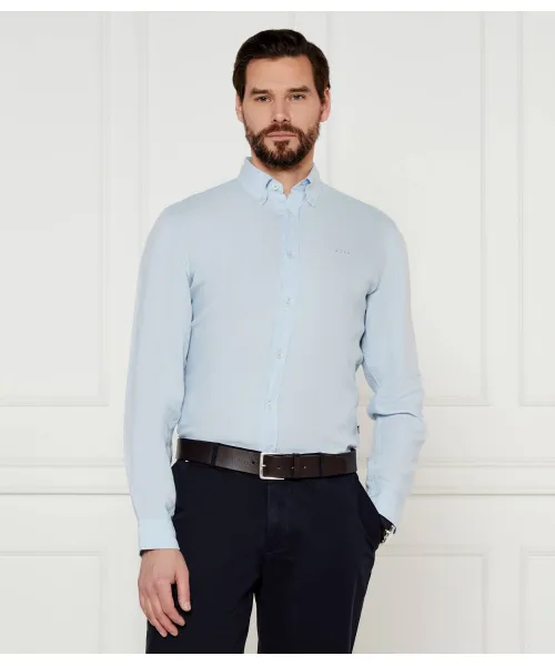 

Льняная рубашка h-liam-bd-e-c1-243 Regular fit Boss, синий