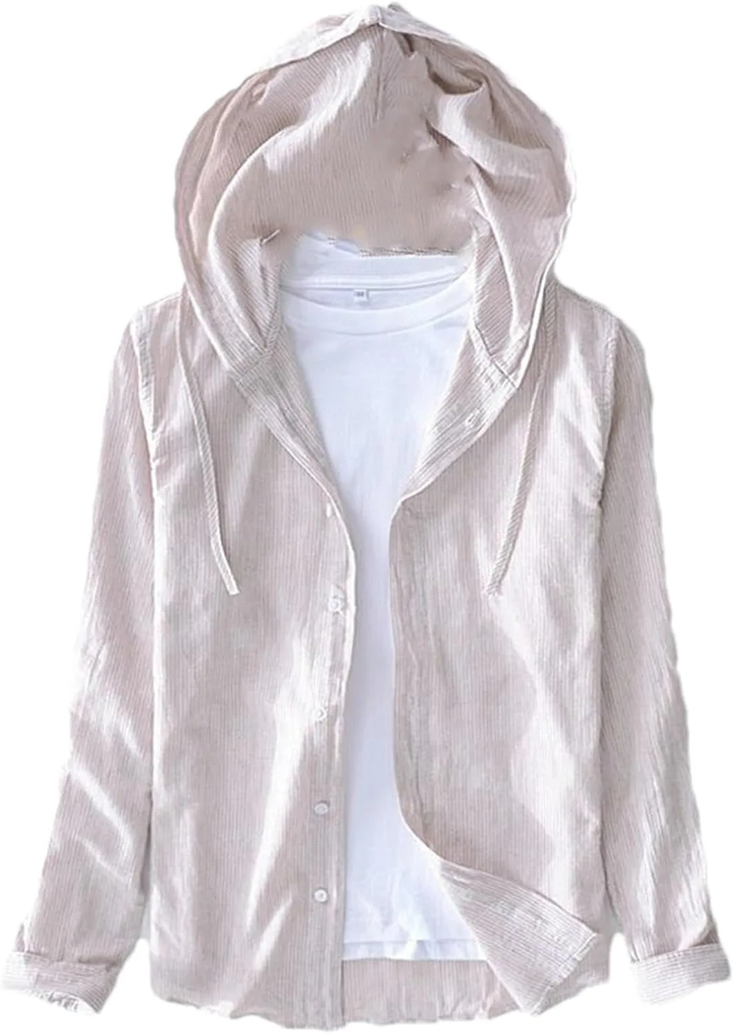 

Весенне-осенняя мужская рубашка из хлопка и льна с длинным рукавом GaoLeAve