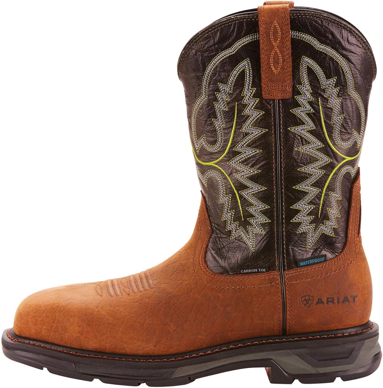 Мужские ботинки Ariat Workhog Xt с широким квадратным носком и углеродным защитным носком, коричневый — фото 3