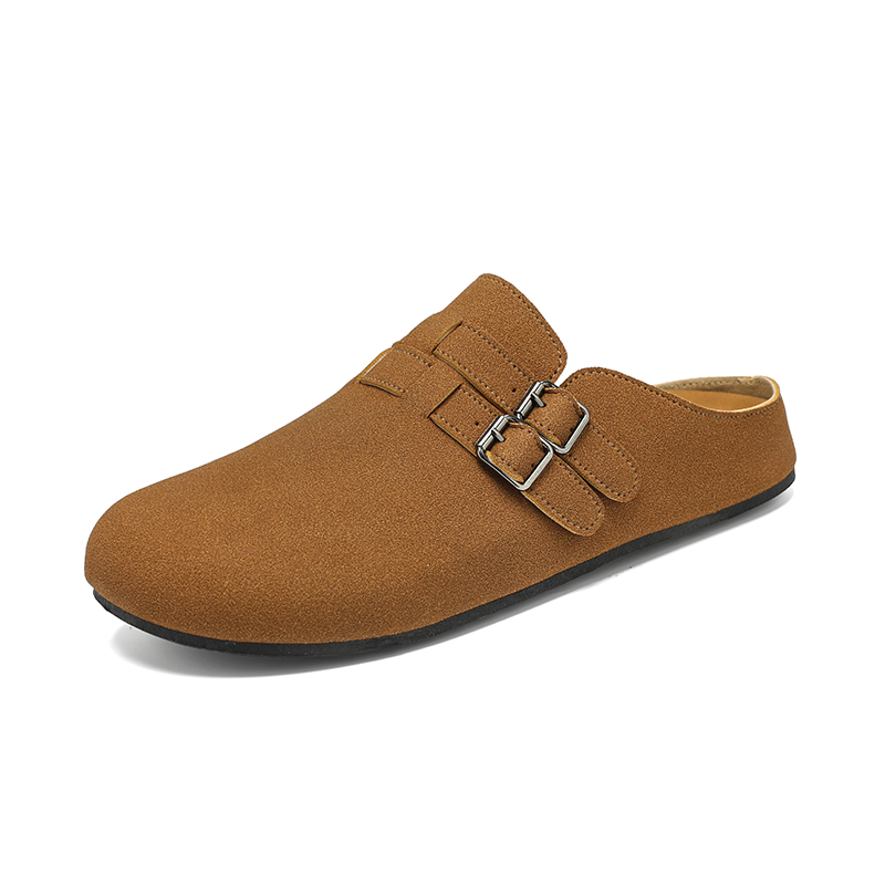 

TELENT Скользостойкие износостойкие закрытые тапочки мужские хаки, цвет Khaki
