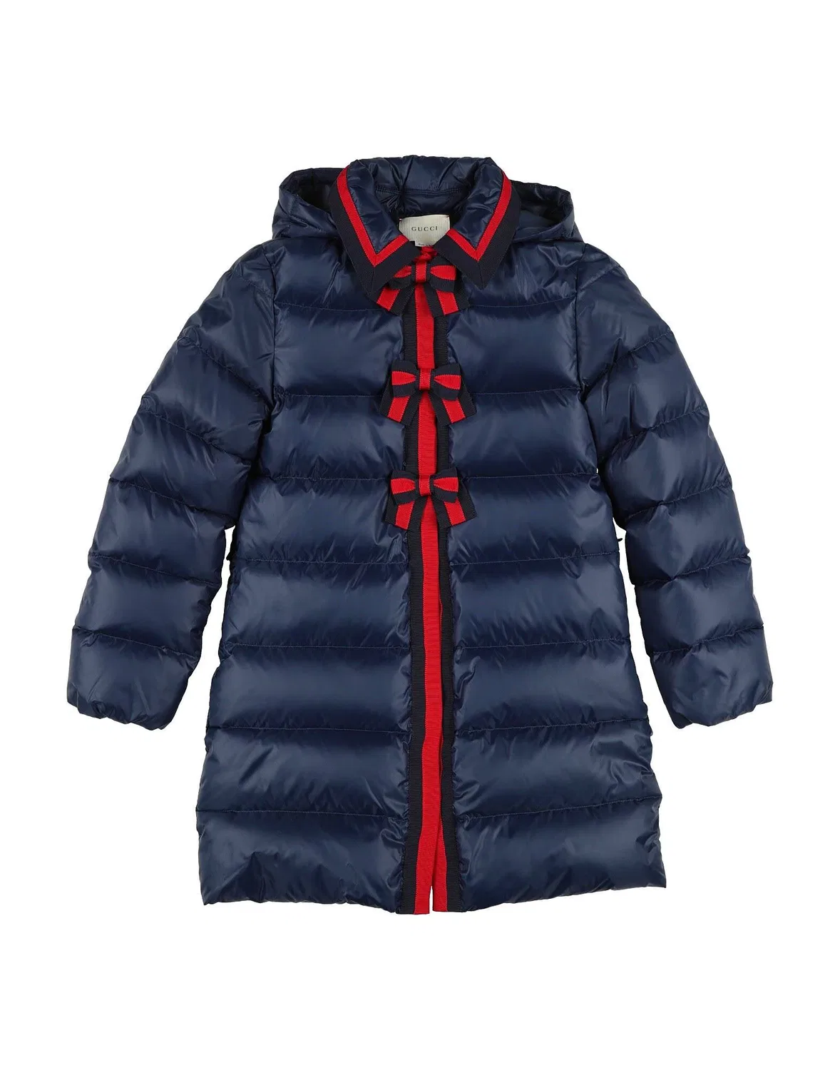 Пуховик с бантом GUCCI Navy