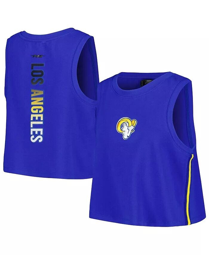 

Женская классическая укороченная майка Royal Los Angeles Rams с омбре и надписью Pro Standard, синий