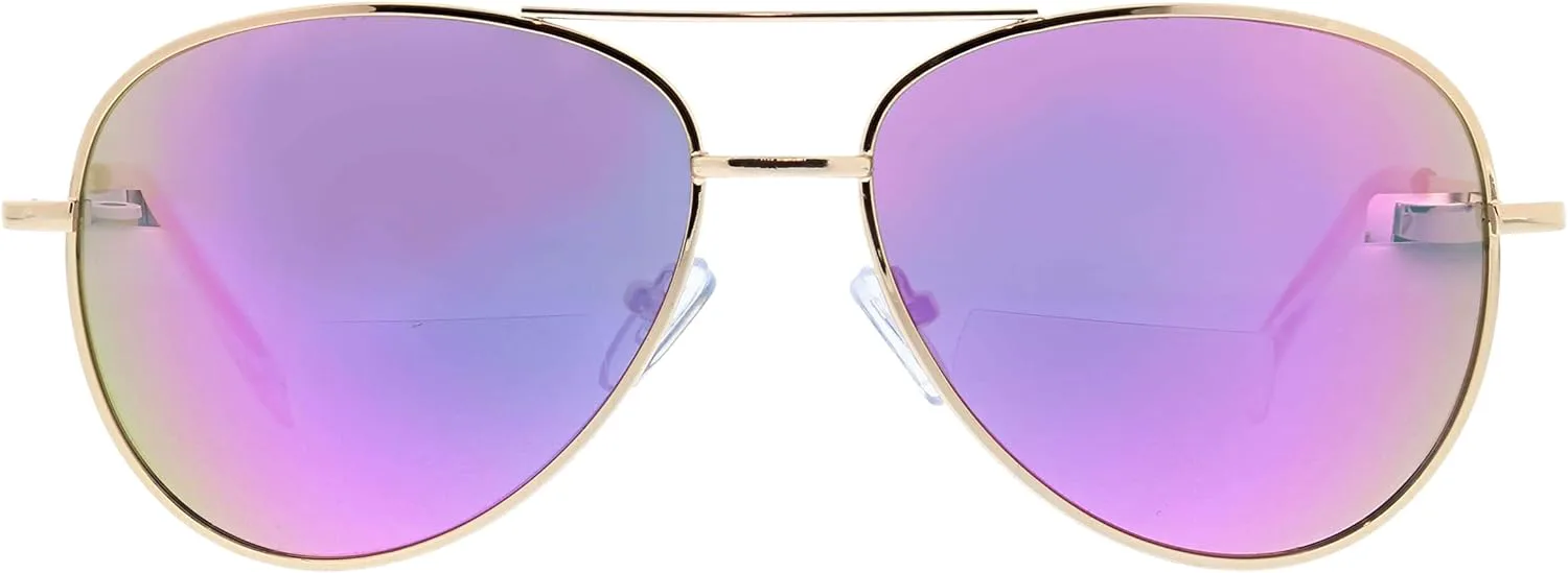 

Женские солнцезащитные очки-авиаторы Peepers by PeeperSpecs с ультрафиолетовыми поляризованными линзами, без коррекции зрения, розово-золотые, +0.00, Pink/Gold\n