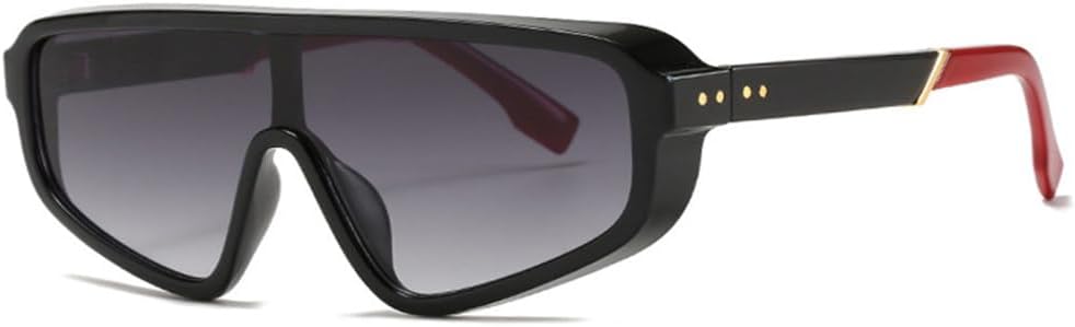 

Винтажные квадратные солнцезащитные очки в стиле панк для мужчин и женщин, модные цельные солнцезащитные очки для женщин, ретро-очки коричневого цвета generic, C1 Black-gray