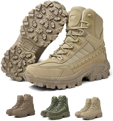 

Мужские ортопедические защитные ботинки, водонепроницаемые, противоугонные, противорастяжений, для походов на свежем воздухе Generic, хаки